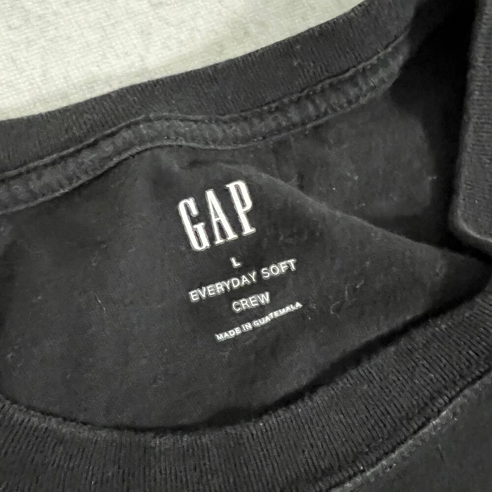 Everyday Soft Men's Black Gap Logo T-Shirt Size L - Picture 6 of 8